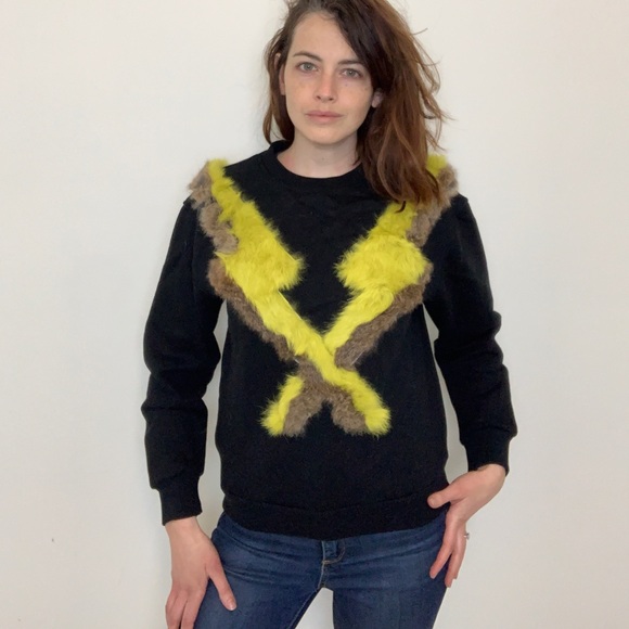 SWEATER SALE - ONLY $35!! Super soft rabbit fur sweatshirt - Picture 1 of 5